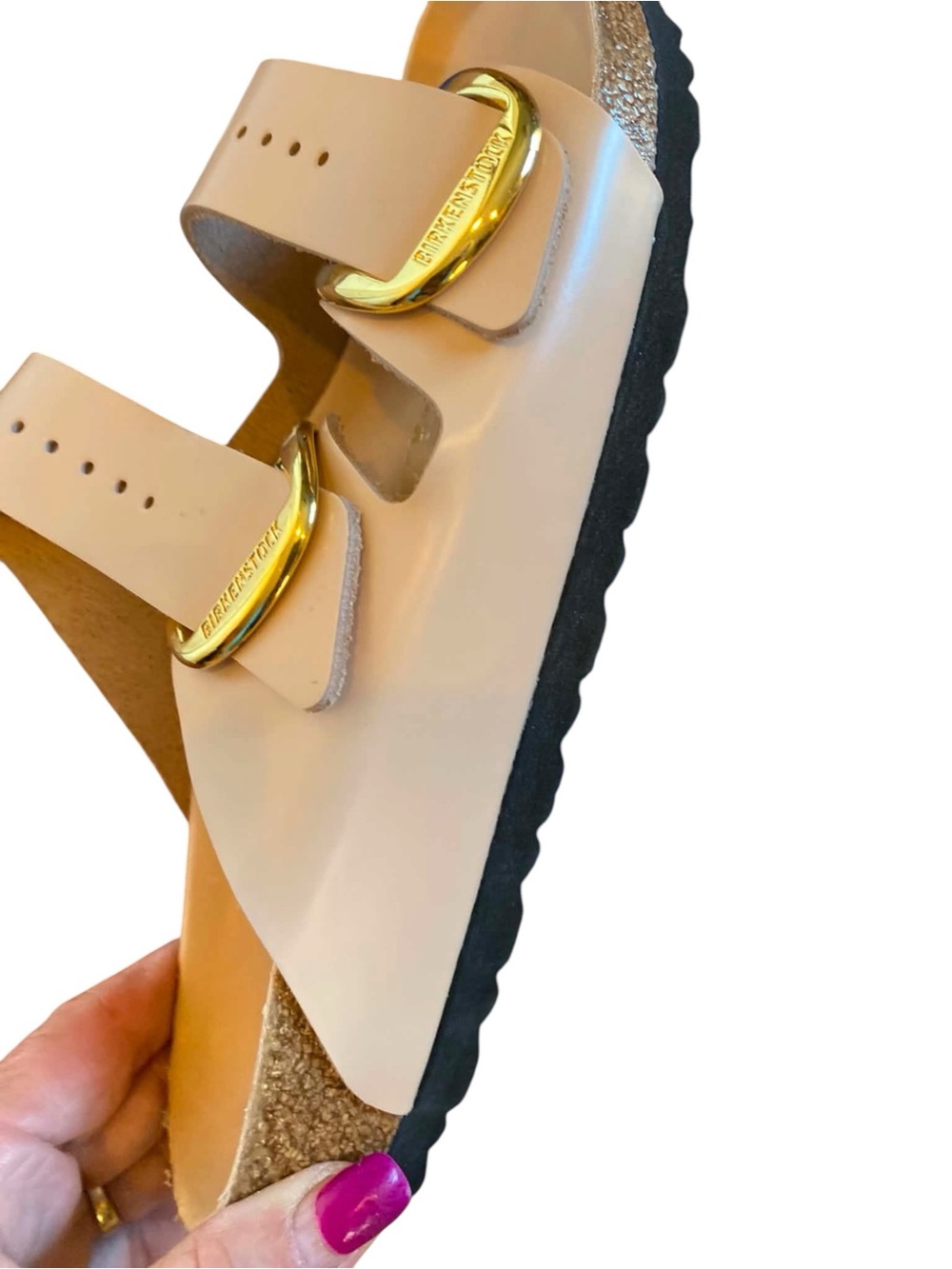 NWT Birkenstock Sandals Arizona Big Buckle Size 7 (38) New Beige - Picture 4 of 5
